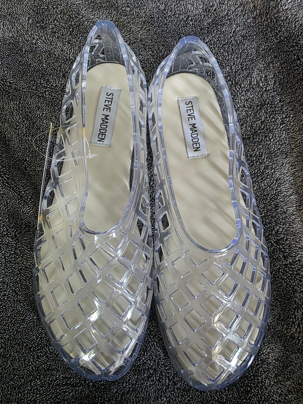Steve Madden Clear Jelly Flat Shoes for Women